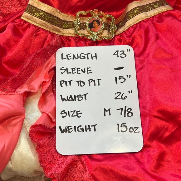Disney Elena of Avalor Princess Dress Costume‎ with Tiara Girls Size M (7-8) - Picture 8 of 12